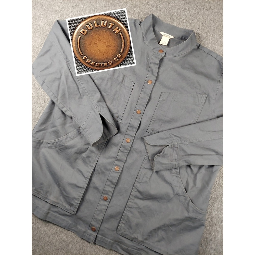 Duluth Trading Co Jacket Mens Large DuluthFlex Fire Hose Smock Utility Chore